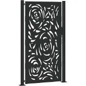 vidaXL Trädgårdsgrind svart 105x180 cm stålflamma design