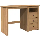 vidaXL Skrivbord PANAMA 112x45x75 cm massiv furu