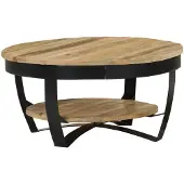 vidaXL Soffbord massivt grovt mangoträ 65x32 cm