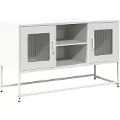 vidaXL TV-skåp vit 100,5x39x60,5 cm stål