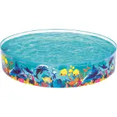 Bestway 55031, Uppblåsbar pool, 1612 l, Rund, 3 År, PVC, Vinyl, Multifärg