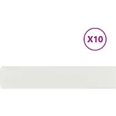 vidaXL Rabattkanter 10 st vit 20x103 cm kallvalsat stål