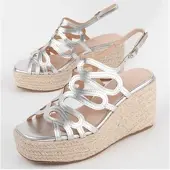 Montevita Wedge Sandal Salia2 Silver