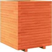 vidaXL Odlingslåda vaxbrun 60x60x72 cm massiv furu