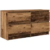 vidaXL TV-bänk gammalt trä 100x35x54 cm konstruerat trä