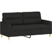 vidaXL 2-sitssoffa svart 140 cm tyg