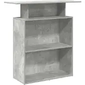 vidaXL Receptionsdisk betonggrå 100x40x104 cm konstruerat trä