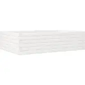 vidaXL Odlingslåda 90x60x23 cm vit massiv furu
