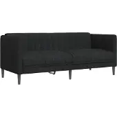 vidaXL Soffa 2-sits svart tyg