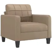 vidaXL Fåtölj Cappuccino 60 cm konstläder