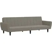 vidaXL Bäddsoffa 2-sits ljusgrå sammet
