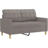 vidaXL 2-sitssoffa taupe 120 cm tyg