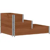 vidaXL Pallkrage 3 nivåer brun 120x80 cm massiv furu