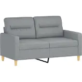 vidaXL 2-sitssoffa ljusgrå 120 cm tyg