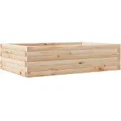 vidaXL Odlingslåda 90x60x23 cm massivt furuträ