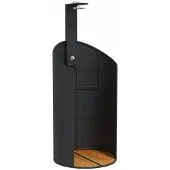 vidaXL Utedusch svart 100x100x241,5 cm konstrottning och akaciaträ