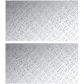 vidaXL Metallisk silver Gummi 90 x 50 x 0.3 cm Trapsteg Rektangulär