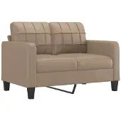 vidaXL 2-sitssoffa cappuccino 120 cm konstläder
