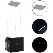 vidaXL Köksfläkt för köksö med touchsensor LCD härdat glas