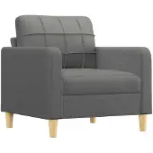 vidaXL Fåtölj mörkgrå 60 cm tyg