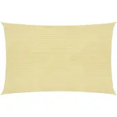 vidaXL Solsegel 160 g/m² beige 3x4,5 m HDPE
