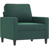 vidaXL Fåtölj mörkgrön 60 cm sammet
