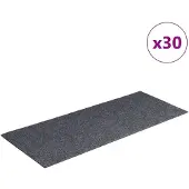 vidaXL Trappmattor självhäftande 30 st ljusgrå 60x25 cm rektangulär