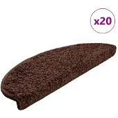 vidaXL Trappmattor 20 st Brun 65x21x4 cm
