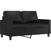vidaXL 2-sitssoffa svart 120 cm konstläder