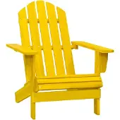 vidaXL Adirondackstol massivt granträ gul