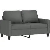 vidaXL Soffa 2-sits mörkgrå 120 cm tyg