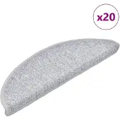 vidaXL Trappmattor 20 st ljusgrå 56x17x3 cm