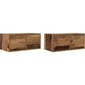 vidaXL TV-bänkar 2 st gammalt trä 60x31x25,5 cm konstruerat trä