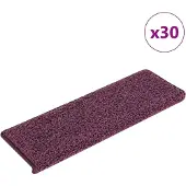 vidaXL Trappmattor 30 st 65x21x4 cm mörklila