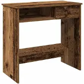 vidaXL Skrivbord åldrat trä 80x40x75 cm konstruerat trä