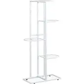vidaXL Växtställ med 5 hyllor 43x22x98 cm vit metall