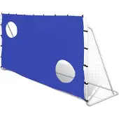 vidaXL Fotbollsmål med siktvägg 240x92x150cm högkvalitet