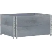 vidaXL Odlingslåda grå 80x60 cm massiv furu