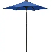 vidaXL Parasoll med LED-lampor azurblå 200x211 cm aluminium