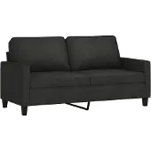 vidaXL 2-sitssoffa svart 140 cm tyg