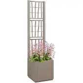 vidaXL Trädgårdsplanterare Duvgrå PP (polypropylen) 36 x 36 x 140 cm