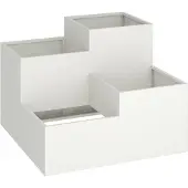 vidaXL Trädgårdsplanterare Vit 100 x 100 x 60 cm Stål