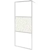 vidaXL Duschvägg med ESG-glas stendesign 115x195 cm