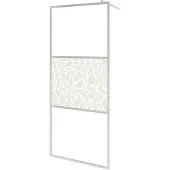 vidaXL Duschvägg med ESG-glas stendesign 90x195 cm