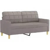 vidaXL 2-sitssoffa taupe 140 cm tyg