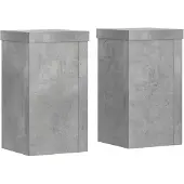 vidaXL Växtställ 2 st betonggrå 10x10x18 cm konstruerat trä