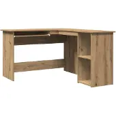 vidaXL Hörnskrivbord artisan ek 120x140x75 cm konstruerat trä