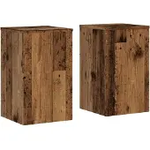 vidaXL Växtställ 2 st åldrat trä 30x30x50 cm konstruerat trä