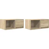 vidaXL TV-bänkar 2 st Sonoma ek 60x31x25,5 cm konstruerat trä