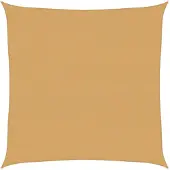 vidaXL Solsegel 160 g/m² fyrkantig sand 7x7 m HDPE